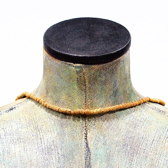 VTG 80's Mexican Fiesta Ceramic Piggy Necklace - Picture 4 of 4